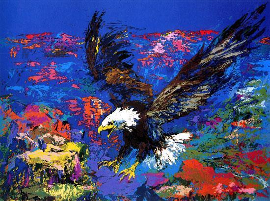 Leroy Neiman American Bald Eagle painting | framed paintings for sale